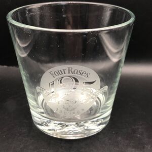 Four Roses Bourbon 125th Anniversary 2013 Whiskey Glass Rose Bottom